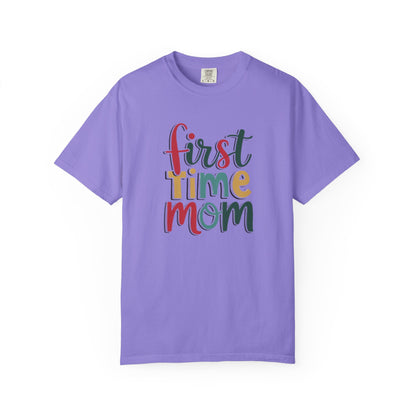 First Time Mama Tee | Trendy Motherhood Shirt for New Moms | Gift for Her | New Mom T-Shirt |‘First Time Mom’ Cute Graphic Tee | Perfect Baby Shower Gift