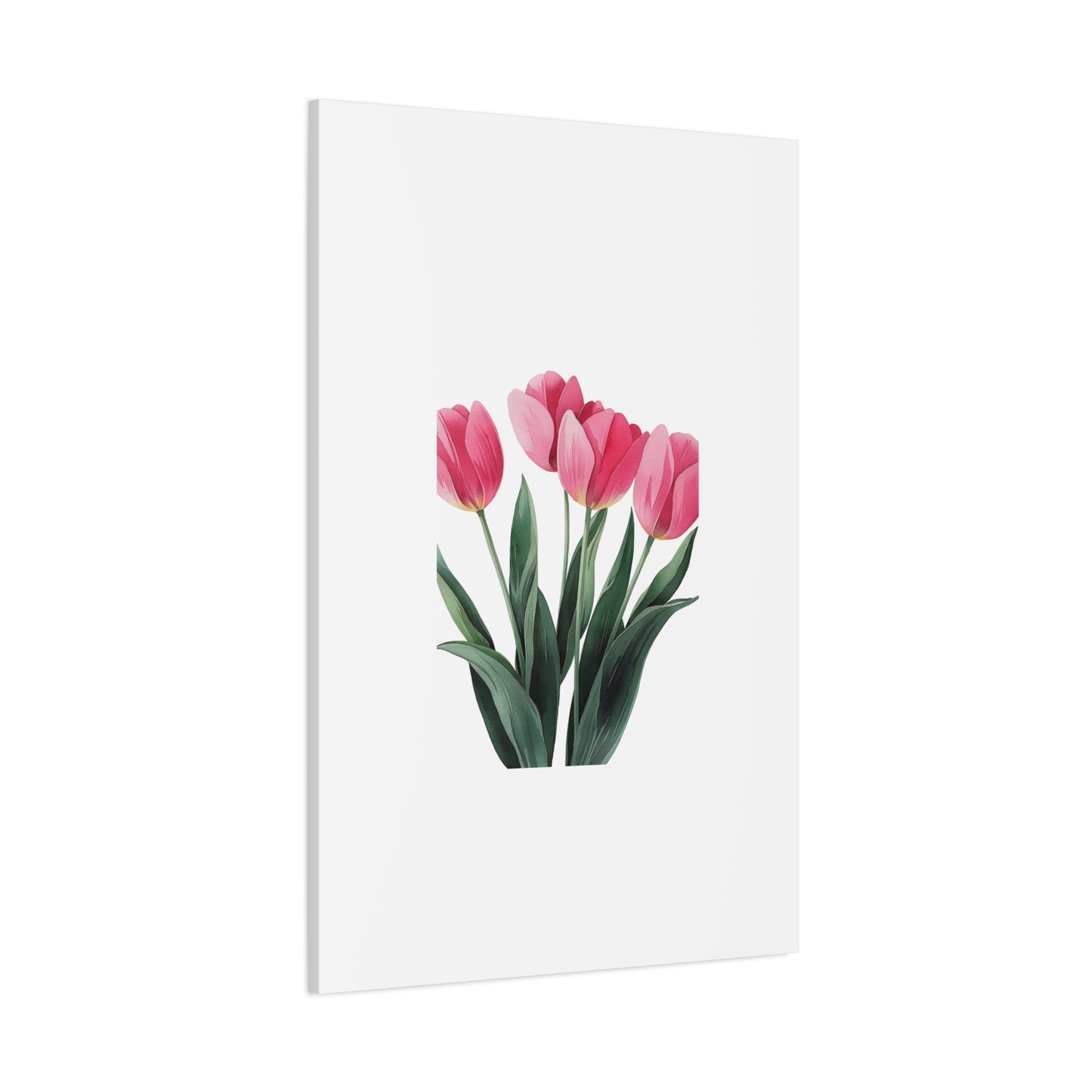 Pink Tulip Bouquet Wall Art Print | Elegant Floral Botanical Decor