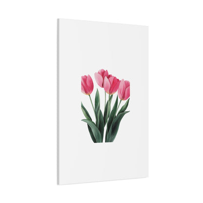 Pink Tulip Bouquet Wall Art Print | Elegant Floral Botanical Decor
