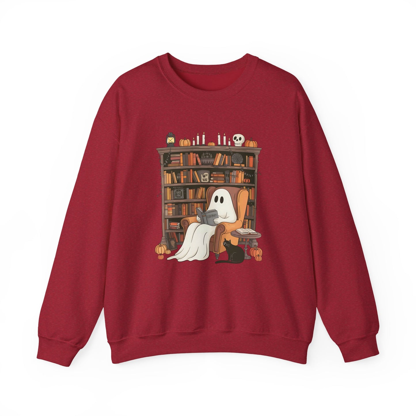 Ghost Reading Sweatshirt | Halloween Book Lover Crewneck | Spooky Reader Sweatshirt | Cozy Ghost Library Sweater | Bookworm Halloween Sweatshirt | Fall Reading Gift | Ghost Reading Club Sweatshirt |...