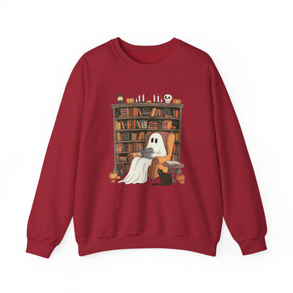Ghost Reading Sweatshirt | Halloween Book Lover Crewneck | Spooky Reader Sweatshirt | Cozy Ghost Library Sweater | Bookworm Halloween Sweatshirt | Fall Reading Gift | Ghost Reading Club Sweatshirt |...