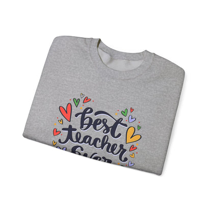 Unisex Best Teacher Ever Sweatshirt | Teacher Gift Crewneck | Appreciation Gift for Teachers | Cute Back to School Sweatshirt