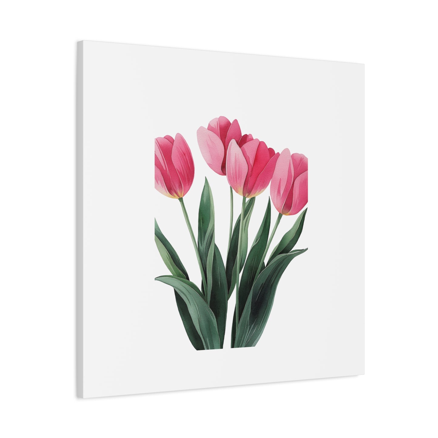 Pink Tulip Bouquet Wall Art Print | Elegant Floral Botanical Decor
