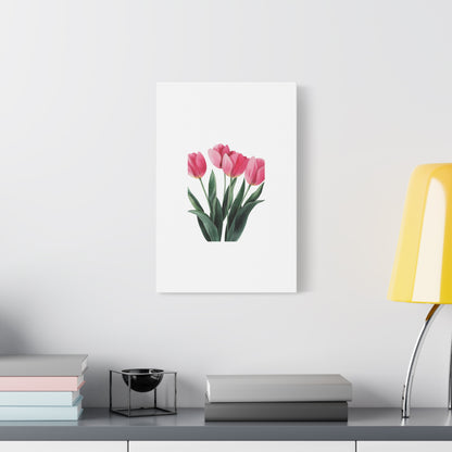 Pink Tulip Bouquet Wall Art Print | Elegant Floral Botanical Decor