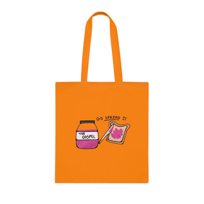Tote Bag | Go Spread It | Go Spread The Gospel Tote Bag | Christian Canvas Tote Bag for Church | Bible Study | Everyday Use