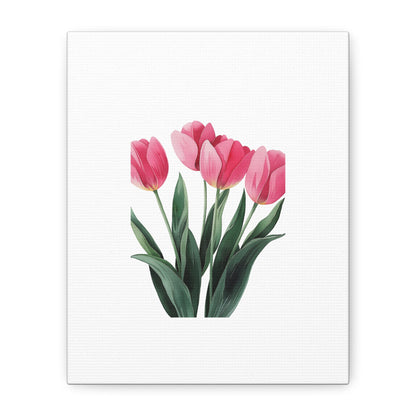 Pink Tulip Bouquet Wall Art Print | Elegant Floral Botanical Decor