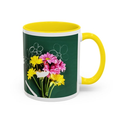 Best Teacher Ever Mug | Cute Appreciation Gift for Teachers | Thank You Gift Idea | Accent Coffee Mug | 11oz | 15oz