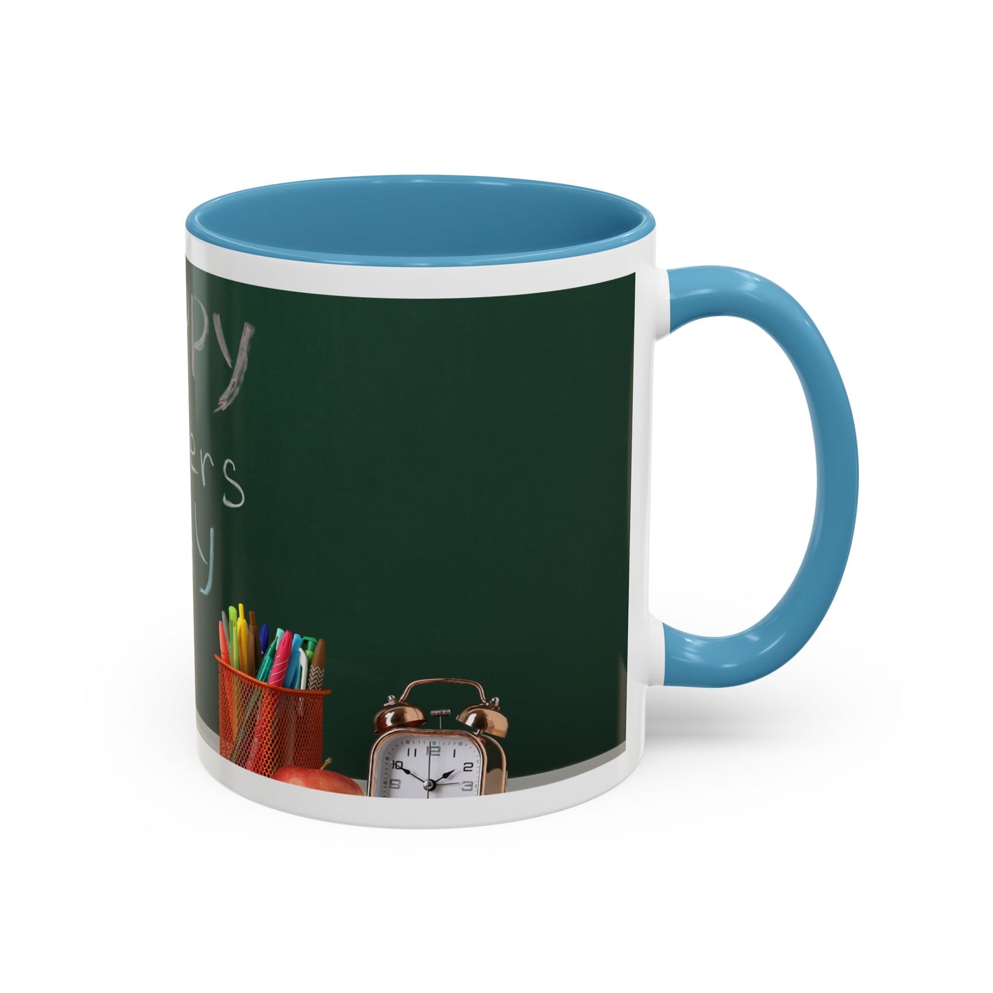 Happy Teachers Day Mug | Teacher Appreciation Gift Coffee Cup | Cute School Gift Idea for Teachers | Accent Coffee Mug | 11oz | 15oz