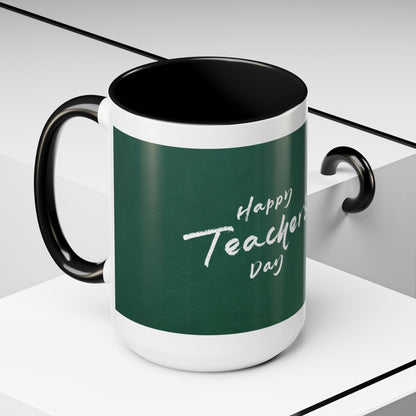 Best Teacher Ever Mug | Cute Appreciation Gift for Teachers | Thank You Gift Idea | Accent Coffee Mug | 11oz | 15oz