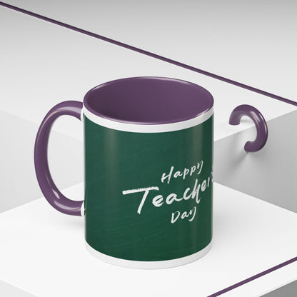 Best Teacher Ever Mug | Cute Appreciation Gift for Teachers | Thank You Gift Idea | Accent Coffee Mug | 11oz | 15oz