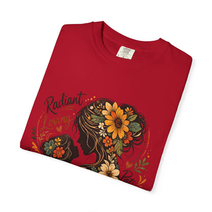 Radiant Loving Mother Graphic T-Shirt | Floral Mom Appreciation Tee
