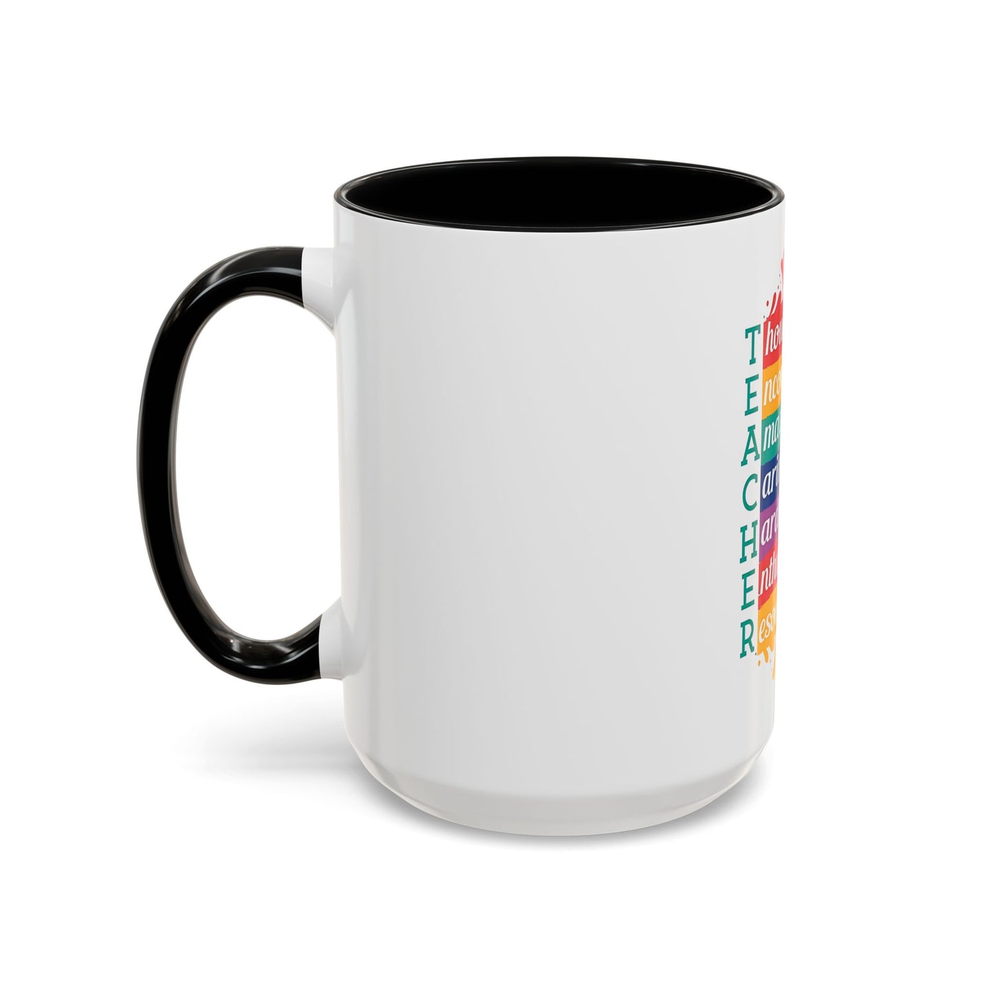 Teacher Appreciation Mug | Inspirational Teacher Gift Coffee Cup |  Classroom Desk Mug for Educators | Teacher Appreciation Coffee Mug | Colorful Acrostic |  Thoughtful | Encouraging | Amazing| 11oz...
