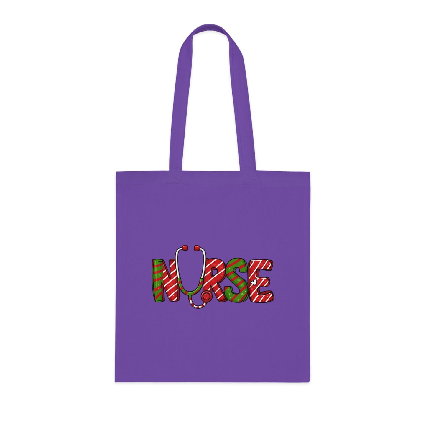 Nurse Christmas Tote Bag | Nurse Canvas Tote | Cotton Tote