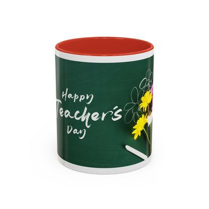 Best Teacher Ever Mug | Cute Appreciation Gift for Teachers | Thank You Gift Idea | Accent Coffee Mug | 11oz | 15oz
