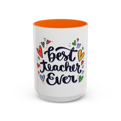 Teacher Appreciation Coffee Mug | Cute Gift for Teachers | Classroom Ceramic Cup | Accent Coffee Mug | 11oz | 15oz