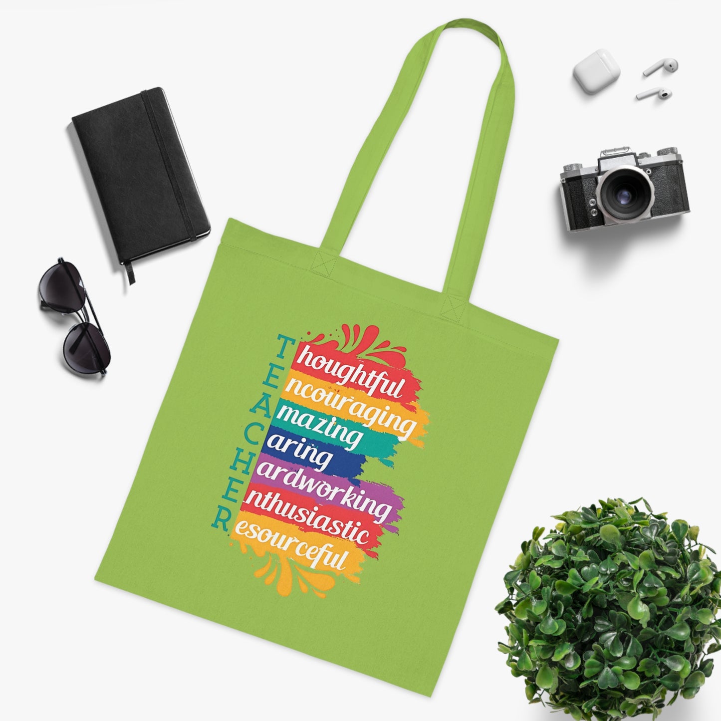 Teacher Appreciation Cotton Tote | Bag for Work | School | Everyday Use | Reusable Teacher Tote Bag |Trendy | Functional | Eco-Friendly | Carry Bag