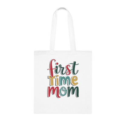 First Time Mom Cotton Tote Bag | Cute New Mom Gift  |Pregnancy gift | First time mama | Soft aesthetic mom tote |Trendy mom tote |  Postpartum gift & Mother’s Day