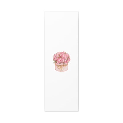 Pink Rose Bouquet Box Wall Art Print | Elegant Floral Gift Decor | Matte Canvas
