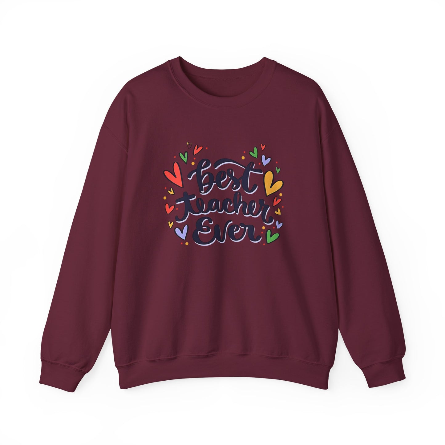 Unisex Best Teacher Ever Sweatshirt | Teacher Gift Crewneck | Appreciation Gift for Teachers | Cute Back to School Sweatshirt