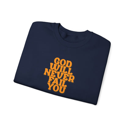 Navy sweatshirt with orange text. | GrindGlow Apparel