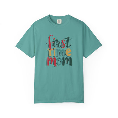 First Time Mama Tee | Trendy Motherhood Shirt for New Moms | Gift for Her | New Mom T-Shirt |‘First Time Mom’ Cute Graphic Tee | Perfect Baby Shower Gift