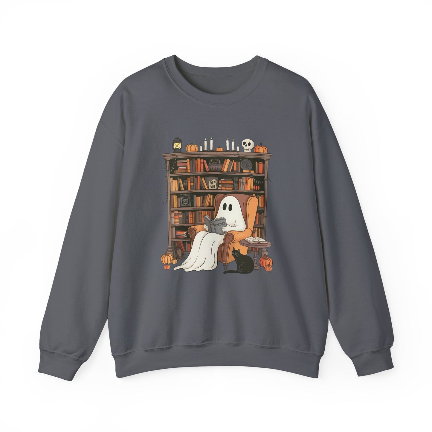 Ghost Reading Sweatshirt | Halloween Book Lover Crewneck | Spooky Reader Sweatshirt | Cozy Ghost Library Sweater | Bookworm Halloween Sweatshirt | Fall Reading Gift | Ghost Reading Club Sweatshirt |...