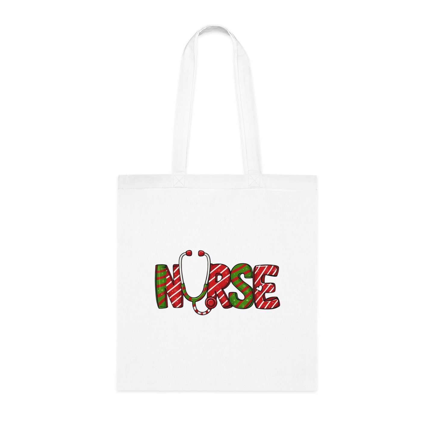 Nurse Christmas Tote Bag | Nurse Canvas Tote | Cotton Tote