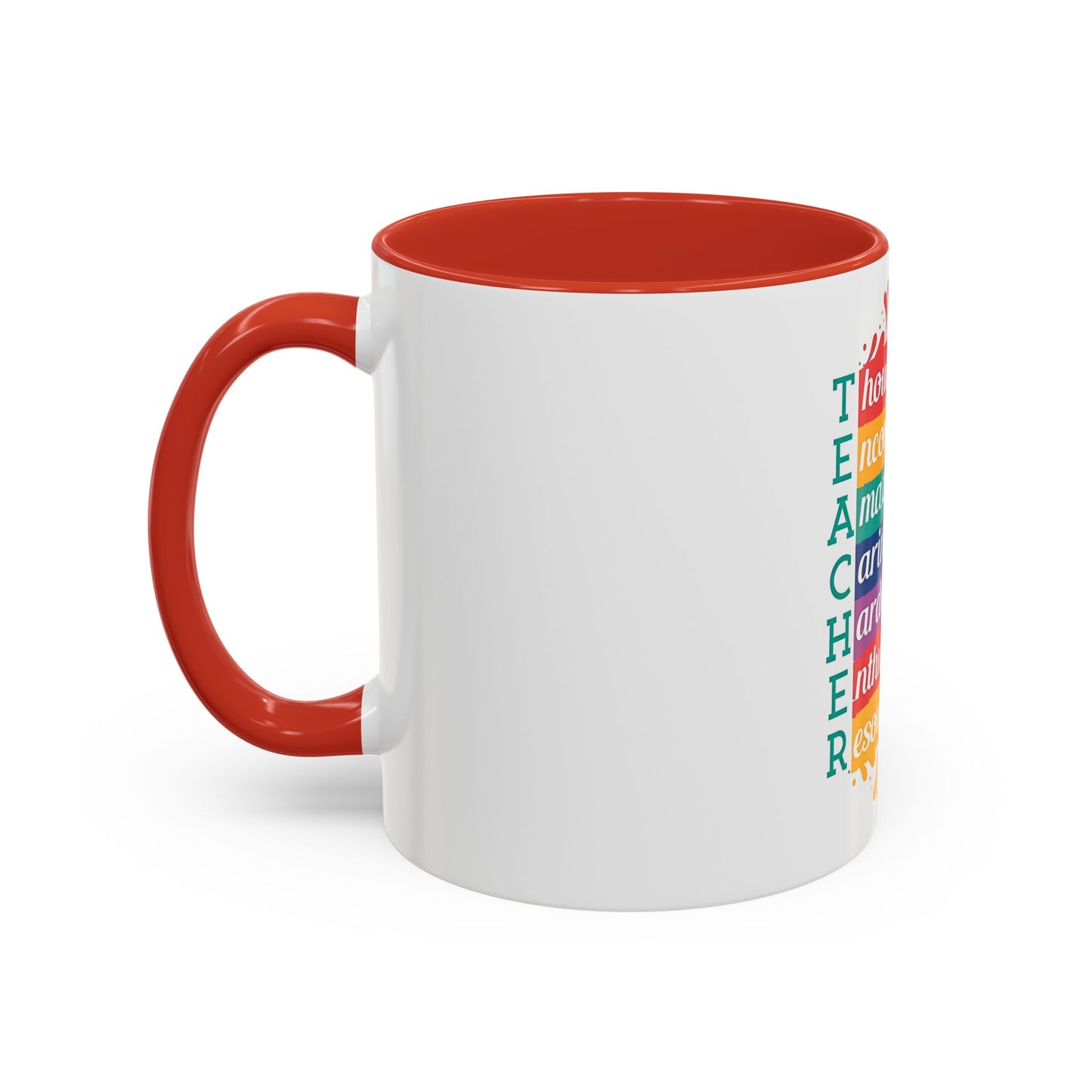 Teacher Appreciation Mug | Inspirational Teacher Gift Coffee Cup |  Classroom Desk Mug for Educators | Teacher Appreciation Coffee Mug | Colorful Acrostic |  Thoughtful | Encouraging | Amazing| 11oz...