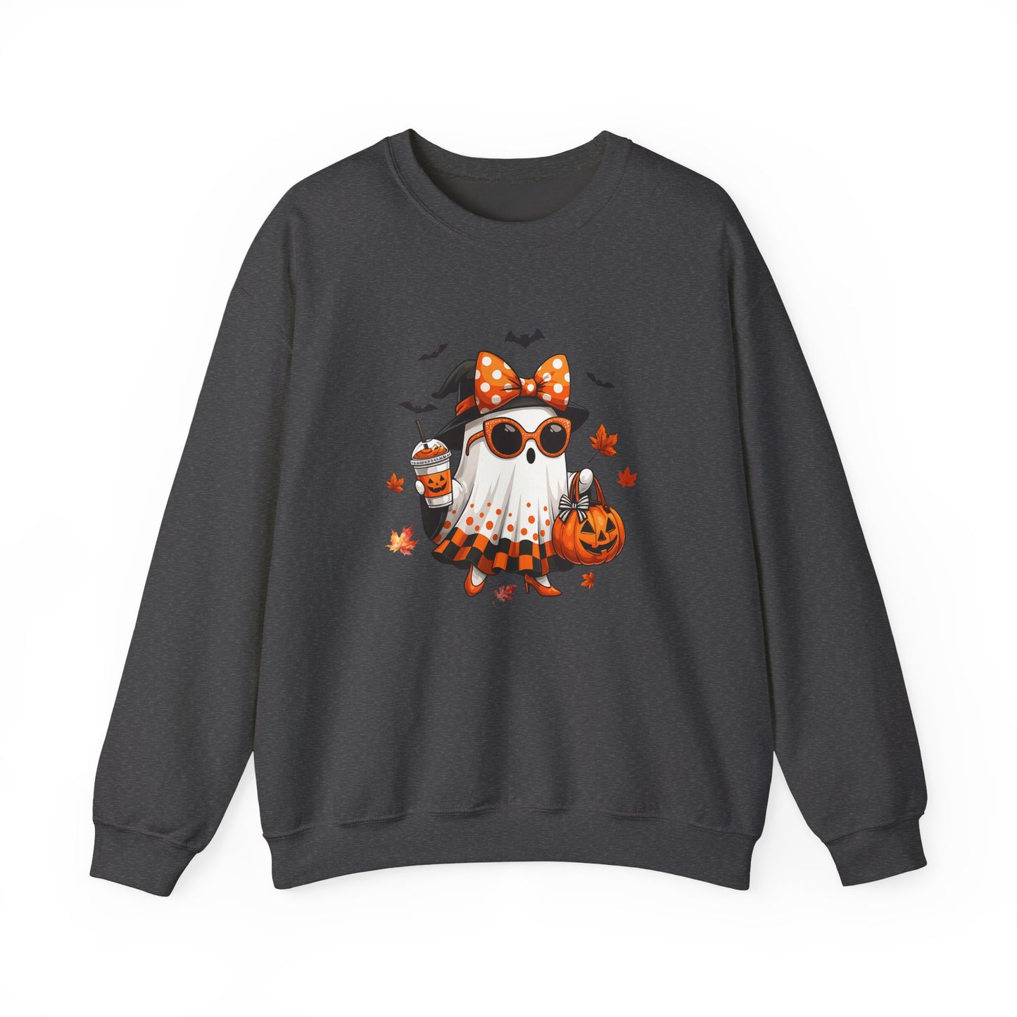 Halloween Ghost Crewneck Sweatshirt | Cute Halloween Ghost Sweatshirt | Spooky Girl Ghost Crewneck | Pumpkin Ghost Sweater | Fall Halloween Sweatshirt | Trendy Autumn Ghost Gift