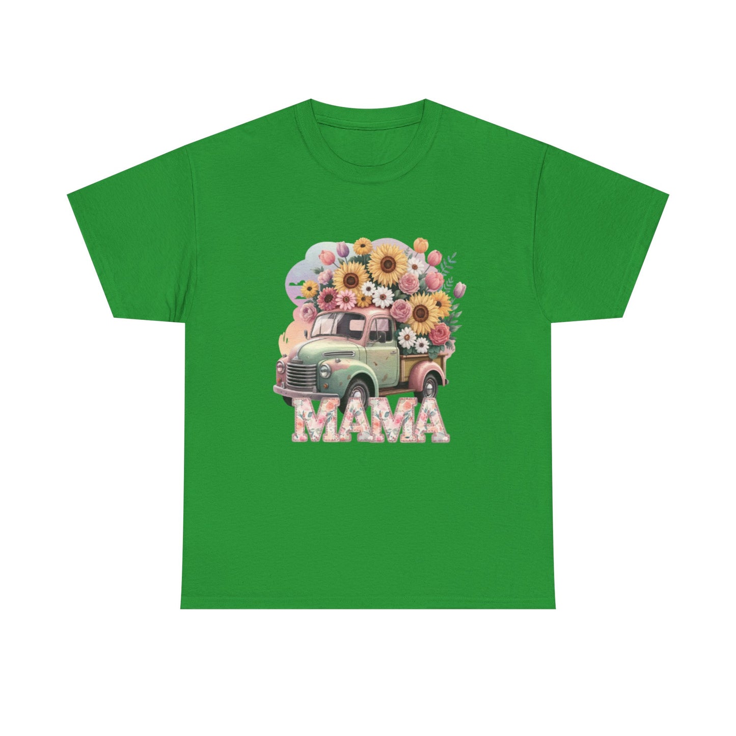 T-Shirt | Vintage Floral Mom Tee | Mama Vintage Truck Floral Tee | Mama Flower Truck Graphic Tee
