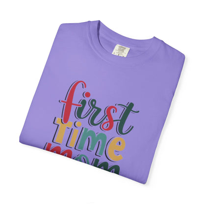 First Time Mama Tee | Trendy Motherhood Shirt for New Moms | Gift for Her | New Mom T-Shirt |‘First Time Mom’ Cute Graphic Tee | Perfect Baby Shower Gift