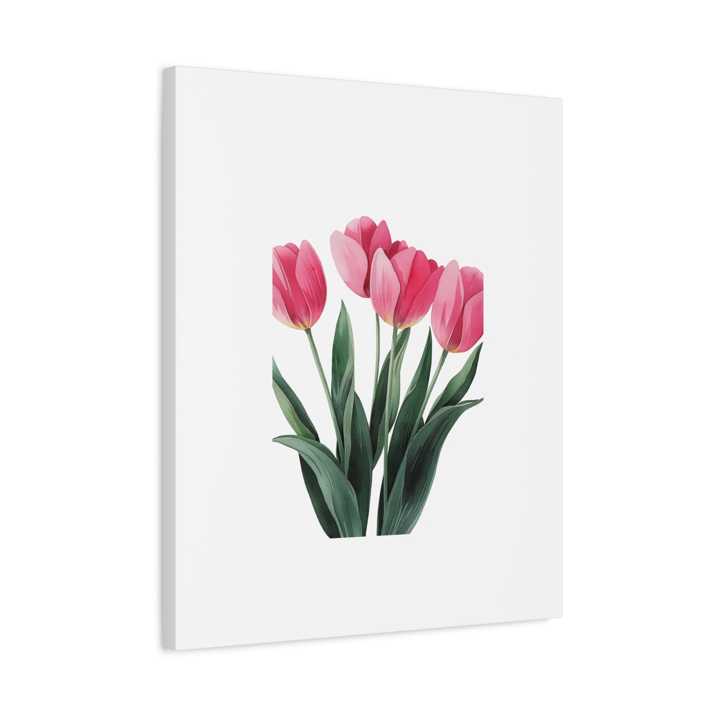 Pink Tulip Bouquet Wall Art Print | Elegant Floral Botanical Decor