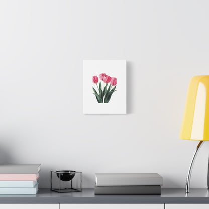 Pink Tulip Bouquet Wall Art Print | Elegant Floral Botanical Decor
