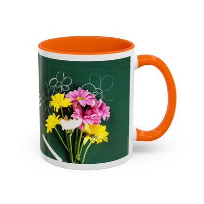 Best Teacher Ever Mug | Cute Appreciation Gift for Teachers | Thank You Gift Idea | Accent Coffee Mug | 11oz | 15oz