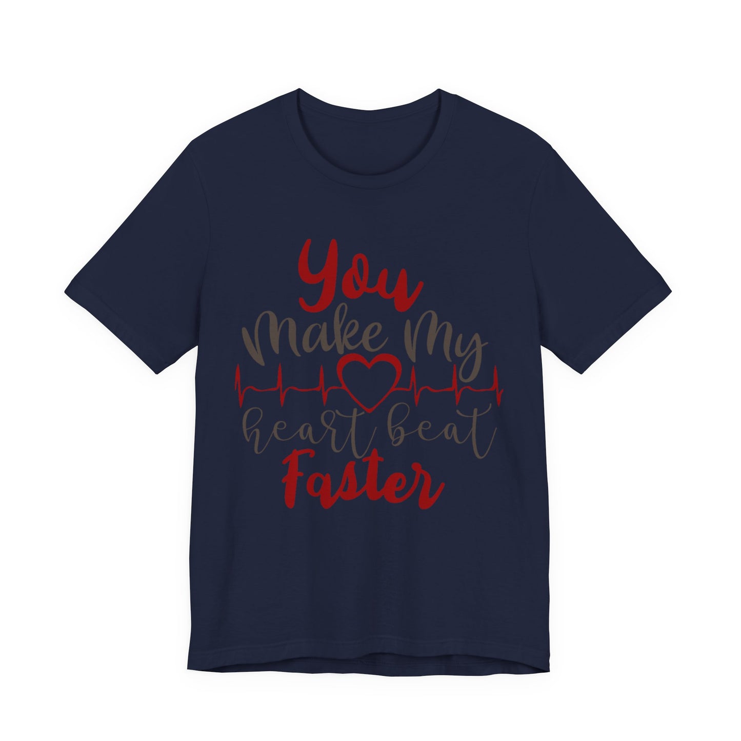 Romantic Heartbeat Graphic T-Shirt | Trendy Romantic Tee | Summer Cute Graphic Tee | Valentine’s Day Gift | Love Quote Shirt