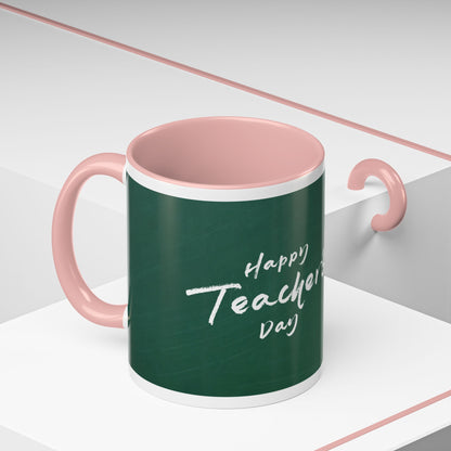Best Teacher Ever Mug | Cute Appreciation Gift for Teachers | Thank You Gift Idea | Accent Coffee Mug | 11oz | 15oz