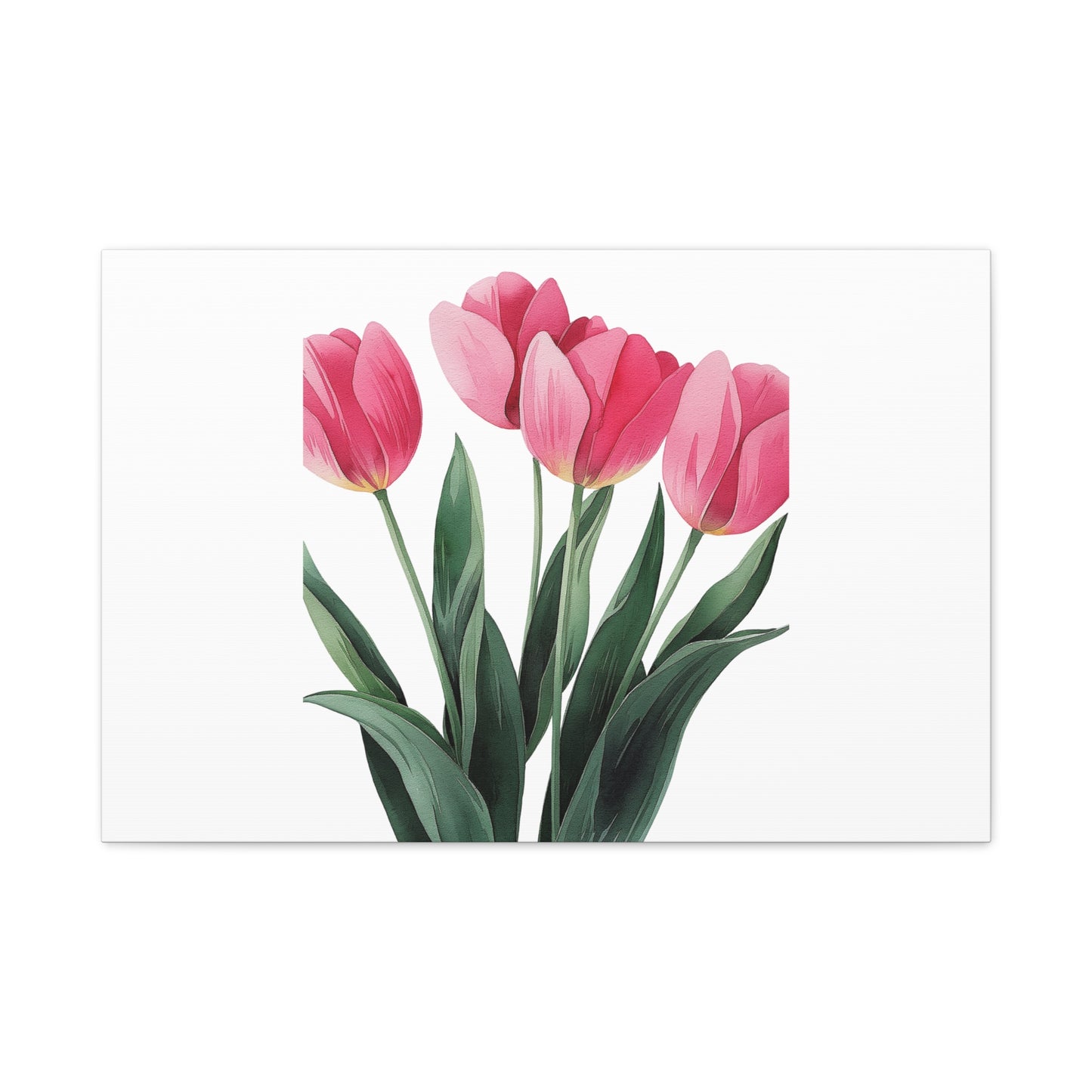 Pink Tulip Bouquet Wall Art Print | Elegant Floral Botanical Decor