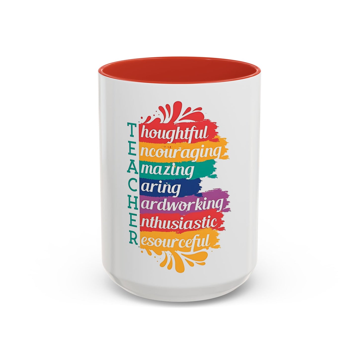 Teacher Appreciation Mug | Inspirational Teacher Gift Coffee Cup |  Classroom Desk Mug for Educators | Teacher Appreciation Coffee Mug | Colorful Acrostic |  Thoughtful | Encouraging | Amazing| 11oz...