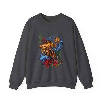 Tiger Graphic Sweatshirt | Tiger Crewneck Unisex Sweatshirt