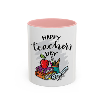 Happy Teacher’s Day Mug | Teacher Appreciation Coffee Mug | Cute Classroom Gift, Ceramic Teacher Cup