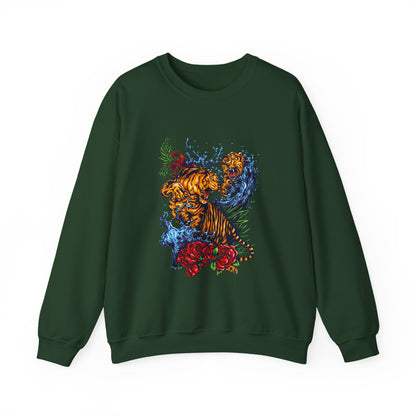 Tiger Graphic Sweatshirt | Tiger Crewneck Unisex Sweatshirt