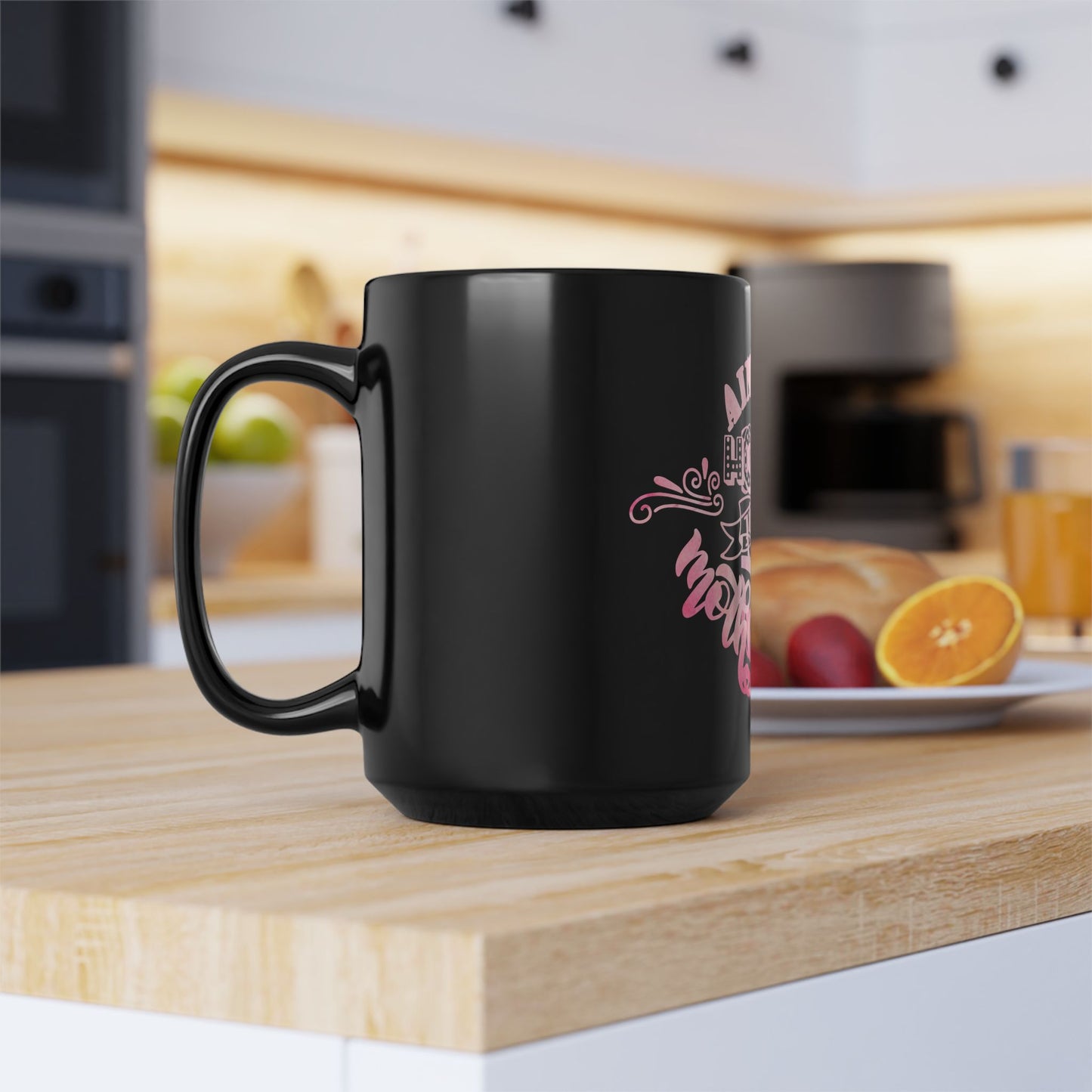 Ain’t No Hood Like Motherhood Mug | Stylish Mom Coffee Cup | Trendy Black Mug  | Gift for Moms | Black Mug  | 11oz | 15oz | Mother's Day