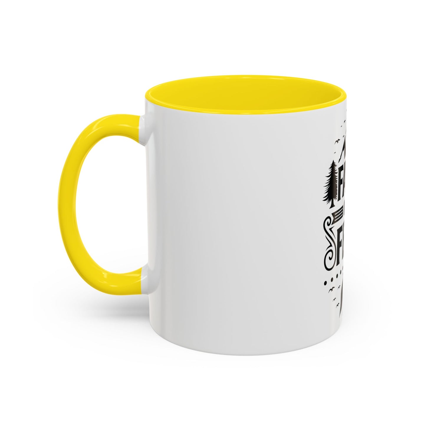 Faith Over Fear Mug | Inspirational Coffee Cup | Motivational Gift | Christian Mug | Positive Quote Drinkware | Accent Coffee Mug  | 11oz | 15oz