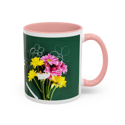 Best Teacher Ever Mug | Cute Appreciation Gift for Teachers | Thank You Gift Idea | Accent Coffee Mug | 11oz | 15oz