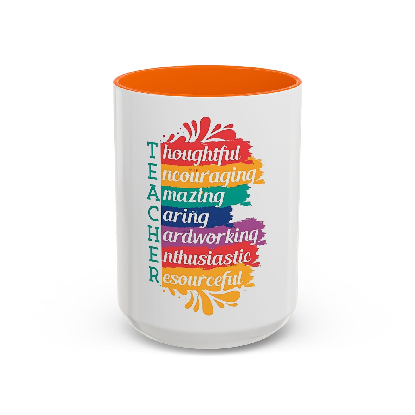Teacher Appreciation Mug | Inspirational Teacher Gift Coffee Cup |  Classroom Desk Mug for Educators | Teacher Appreciation Coffee Mug | Colorful Acrostic |  Thoughtful | Encouraging | Amazing| 11oz...