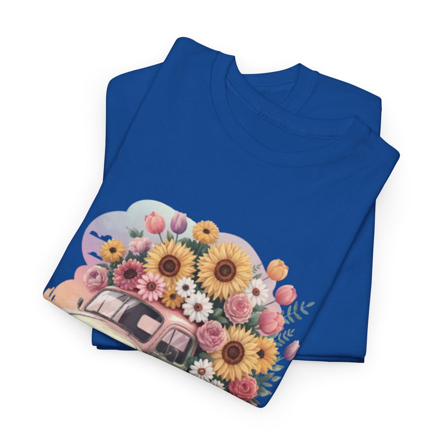T-Shirt | Vintage Floral Mom Tee | Mama Vintage Truck Floral Tee | Mama Flower Truck Graphic Tee