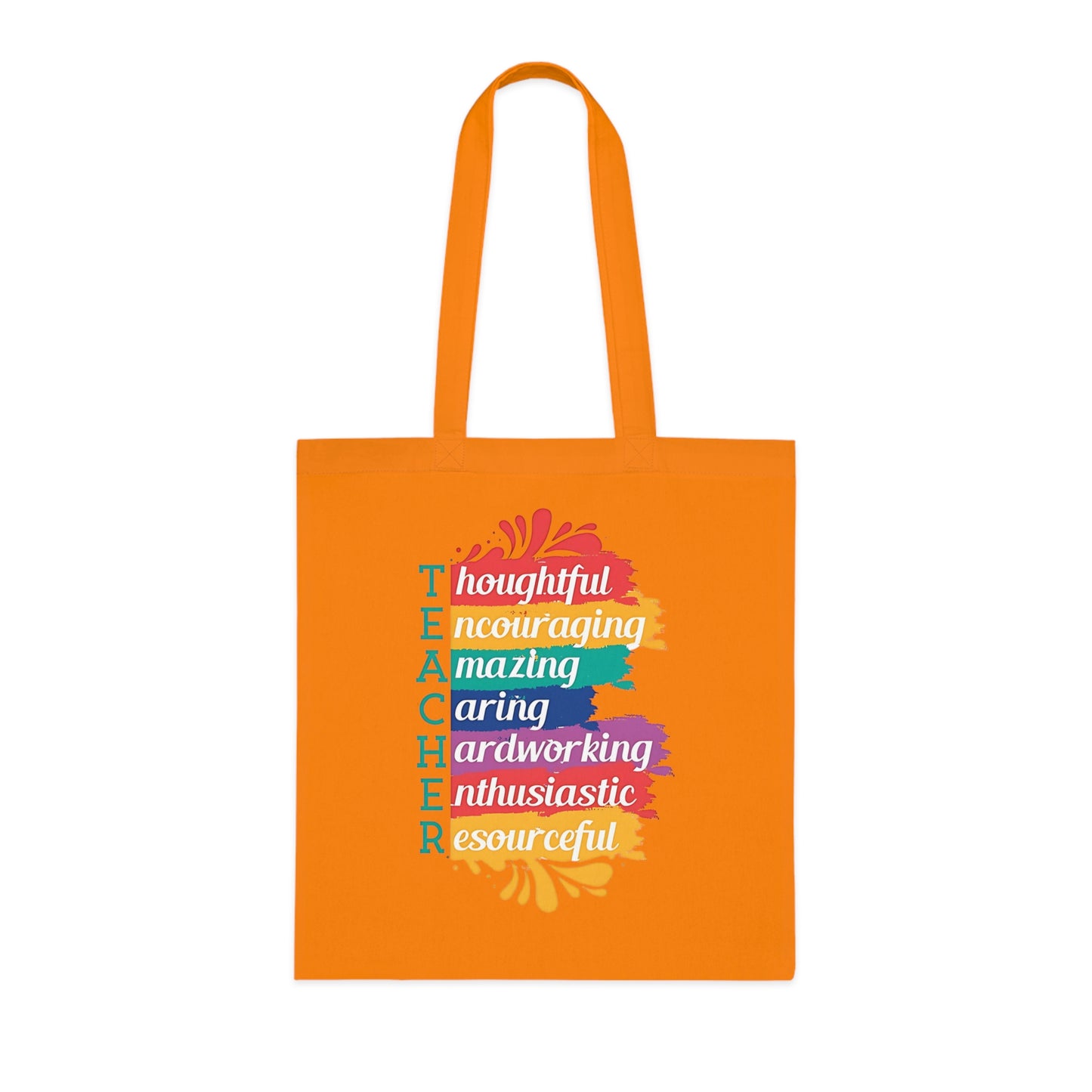Teacher Appreciation Cotton Tote | Bag for Work | School | Everyday Use | Reusable Teacher Tote Bag |Trendy | Functional | Eco-Friendly | Carry Bag