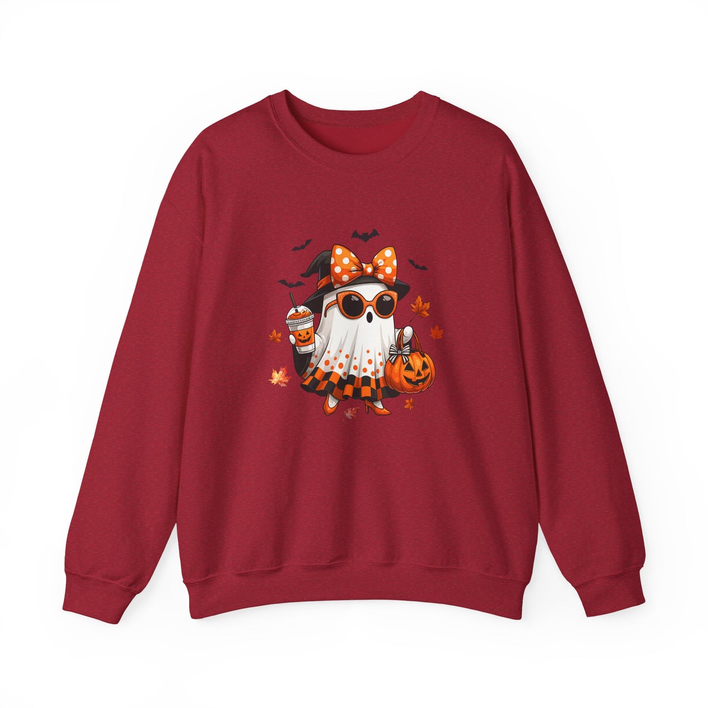 Halloween Ghost Crewneck Sweatshirt | Cute Halloween Ghost Sweatshirt | Spooky Girl Ghost Crewneck | Pumpkin Ghost Sweater | Fall Halloween Sweatshirt | Trendy Autumn Ghost Gift