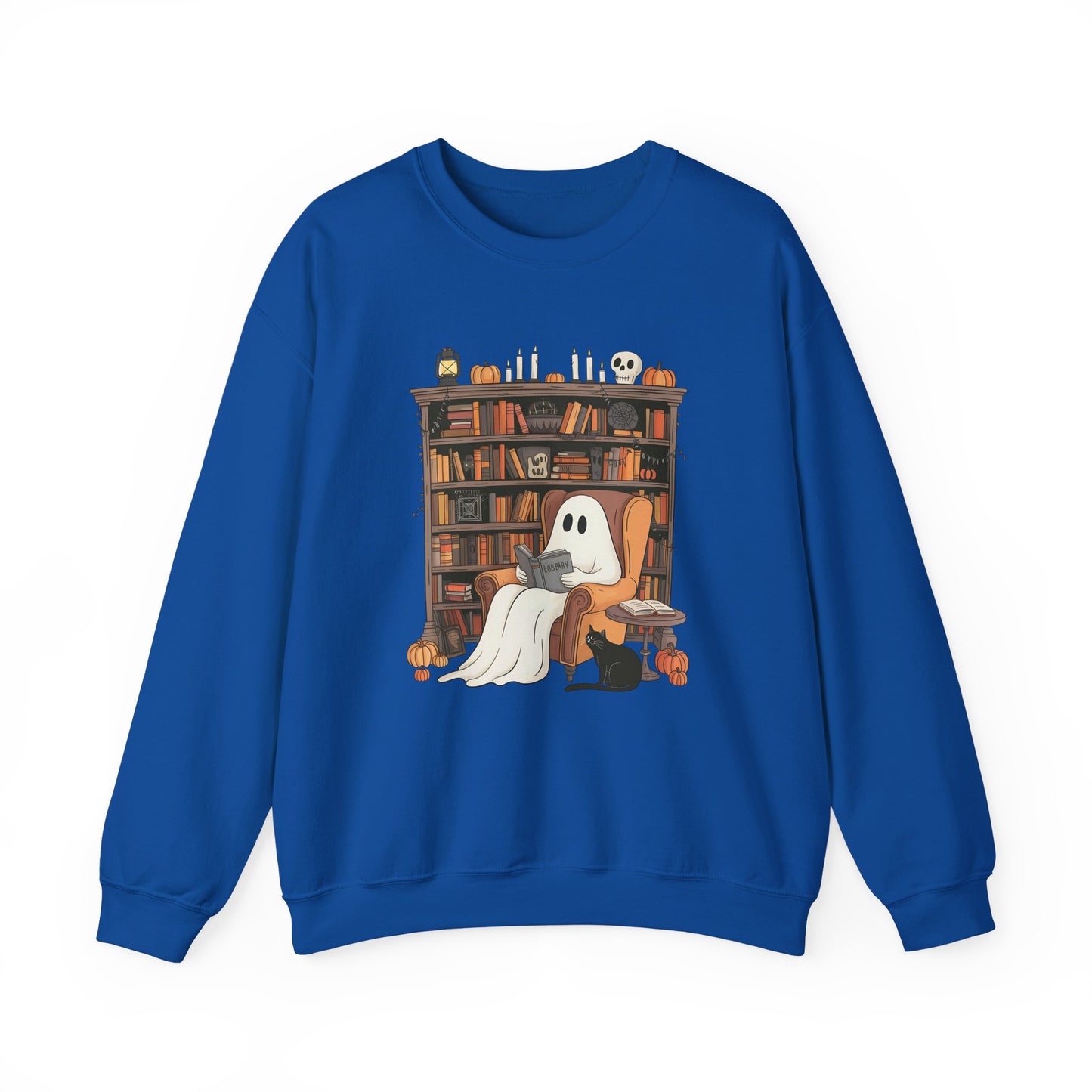 Ghost Reading Sweatshirt | Halloween Book Lover Crewneck | Spooky Reader Sweatshirt | Cozy Ghost Library Sweater | Bookworm Halloween Sweatshirt | Fall Reading Gift | Ghost Reading Club Sweatshirt |...