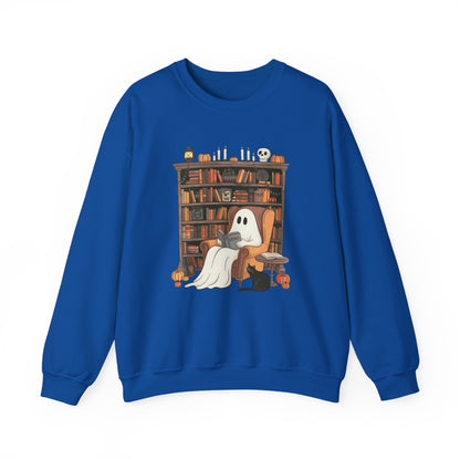 Ghost Reading Sweatshirt | Halloween Book Lover Crewneck | Spooky Reader Sweatshirt | Cozy Ghost Library Sweater | Bookworm Halloween Sweatshirt | Fall Reading Gift | Ghost Reading Club Sweatshirt |...